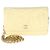 Chanel Yellow Frayed Denim Coco Wallet On Chain Giallo