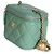 Mini Vanity Case Chanel Pearl Crush in nappa matelassé verde con catena - vista 3