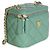Mini Vanity Case Chanel Pearl Crush in nappa matelassé verde con catena - vista 4