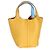 Hermès Jaune Ambre Celeste Clemence Eclat Picotin Lock 18 PM PHW Giallo - vista 4