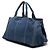 Borsa Tote Prada Large Denim Canapa Logo blu - vista 2