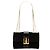 Borsa a tracolla Gucci in camoscio nero con catena e testa di tigre
