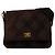 Borsa a tracolla Chanel CC in camoscio marrone Wild Stitch