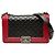 Chanel Boy Flap Crossbody Bag Bicolor aus gestepptem Lammleder, Old Medium, Schwarz