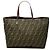 Borsa Tote Roll Medium in tela Zucca marrone Fendi