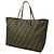 Borsa Tote Roll Medium in tela Zucca marrone Fendi - vista 2