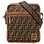Borsa a tracolla Fendi Zucca Canvas marrone