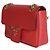 Sac à rabat d'épaule Prada Red Saffiano Pattina Rouge - vue 3
