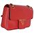Sac à rabat d'épaule Prada Red Saffiano Pattina Rouge - vue 4