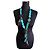 Reminiscence Collana lunga in turchese e legno Marrone Blu