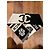 Sciarpa Chanel CC Camelia in Cashmere e Lana Nero Bianco D'oro - vista 5
