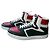 Céline Celine Sneakers alte "Z" Trainer in pelle Nero Bianco Rosso