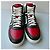 Céline Celine Sneakers alte "Z" Trainer in pelle Nero Bianco Rosso - vista 3