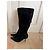 Autre Marque Hohe schwarze Wildlederstiefel - Ansicht 2