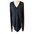 Prada V-Ausschnitt-Strickpullover in Schwarz