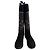 Autre Marque Botas altas de ante negro con calavera adornada con tachuelas