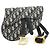 Dior Borsa cintura Mini Saddle Oblique Jacquard Nero Blu Beige