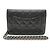 Chanel Classic Matelassé Wallet-on-Chain aus Lammleder Schwarz Bordeaux - Ansicht 2
