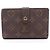 Portafoglio bi-fold Louis Vuitton Marrone