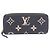 Louis Vuitton Portefeuille Clemence Monogram Empreinte Long Wallet Schwarz Roh