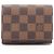 Tarjetero Louis Vuitton Damier Ebene Castaño
