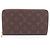 Louis Vuitton Zippy Organizer Monogram Cartera Larga Redonda Castaño