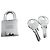 Hermès Set Lucchetto e Chiavi - Acciaio Argentato Silver hardware