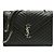 Saint Laurent College Large Borsa a Tracolla Pelle Matelassé Nera Nero