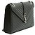 Saint Laurent College Large Borsa a Tracolla Pelle Matelassé Nera Nero - vista 2