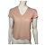 Gucci T-shirt gola V em algodão rosa