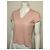 Gucci T-shirt gola V em algodão rosa - vista 4