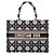 DIOR - Borsa shopper BookTote media Dior in tela grigia e blu
