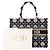 DIOR - Borsa shopper BookTote media Dior in tela grigia e blu - vista 7