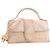 JACQUEMUS - Borsa a tracolla Bambino Jacquemus in camoscio grigio - vista 2