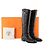 HERMÈS - Botas Jumping Hermès en cuero liso negro (T37,5) - vista 7