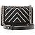 CHANEL - Borsa a tracolla Boy Chanel in pelle liscia chevron iridescente e nera Nero - vista 3