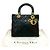 Borsa Lady Dior Medium in pelle d'agnello Cannage nera Nero - vista 10