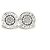 Boucles d'oreilles puces Bulgari B.Zero1 Or Blanc 750/18K Pavé Diamants 0,35 ct Luxe Argenté