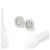 Boucles d'oreilles puces Bulgari B.Zero1 Or Blanc 750/18K Pavé Diamants 0,35 ct Luxe Argenté - vue 2
