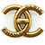 Timeless Chanel Spilla Paris Gold Metal Brass CC Logo Turnlock Aged Metal D'oro