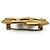 Timeless Chanel Spilla Paris Gold Metal Brass CC Logo Turnlock Aged Metal D'oro - vista 5