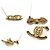 Timeless Chanel Spilla Paris Gold Metal Brass CC Logo Turnlock Aged Metal D'oro - vista 6