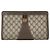 Gucci Clutch Vintage Ophidia in tela monogram GG Supreme marrone con banda Web