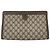 Gucci Clutch Vintage Ophidia in tela monogram GG Supreme marrone con banda Web - vista 3