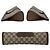Gucci Clutch Vintage Ophidia in tela monogram GG Supreme marrone con banda Web - vista 4