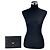Yves Saint Laurent Clutch a busta vintage in pelle grana nera Nero - vista 2
