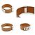 Hermès Hermes Collier de Chien 24 Bracciale in Pelle Tan T3 Metallo Argentato Beige - vista 4