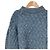 Autre Marque AK+1 Aran-Wollstrickpullover Braun Hellblau - Ansicht 3