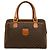 Céline Celine Vintage Macadam Blazon Pattern Triomphe Lederhandtasche Braun