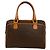 Céline Celine Vintage Macadam Blazon Pattern Triomphe Lederhandtasche Braun - Ansicht 3
